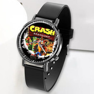 Onyourcases Crash Bandicoot Arts Custom Watch Top Awesome Unisex Black Classic Plastic Quartz Watch for Men Women Premium with Gift Box Watches