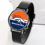 Onyourcases Denver Broncos NFL Custom Watch Top Awesome Unisex Black Classic Plastic Quartz Watch for Men Women Premium with Gift Box Watches