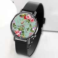 Onyourcases floral Custom Watch Top Awesome Unisex Black Classic Plastic Quartz Watch for Men Women Premium with Gift Box Watches