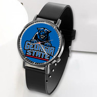 Onyourcases Georgia State Panthers Custom Watch Top Awesome Unisex Black Classic Plastic Quartz Watch for Men Women Premium with Gift Box Watches