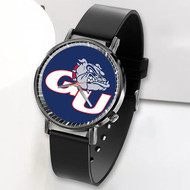 Onyourcases Gonzaga Bulldogs Custom Watch Top Awesome Unisex Black Classic Plastic Quartz Watch for Men Women Premium with Gift Box Watches