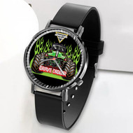 Onyourcases Grave Digger Monster Truck Custom Watch Top Awesome Unisex Black Classic Plastic Quartz Watch for Men Women Premium with Gift Box Watches
