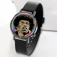 Onyourcases jimi hendrix Custom Watch Top Awesome Unisex Black Classic Plastic Quartz Watch for Men Women Premium with Gift Box Watches
