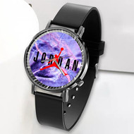 Onyourcases Jordan Purple Marble Custom Watch Top Awesome Unisex Black Classic Plastic Quartz Watch for Men Women Premium with Gift Box Watches
