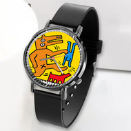 Onyourcases keith haring Custom Watch Top Awesome Unisex Black Classic Plastic Quartz Watch for Men Women Premium with Gift Box Watches