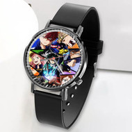 Onyourcases My Hero Academia Custom Watch Top Awesome Unisex Black Classic Plastic Quartz Watch for Men Women Premium with Gift Box Watches