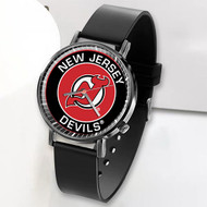 Onyourcases New Jersey Devils NHL Custom Watch Top Awesome Unisex Black Classic Plastic Quartz Watch for Men Women Premium with Gift Box Watches