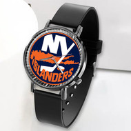 Onyourcases New York Islanders NHL Custom Watch Top Awesome Unisex Black Classic Plastic Quartz Watch for Men Women Premium with Gift Box Watches