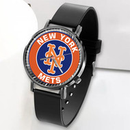 Onyourcases New York Mets MLB Custom Watch Top Awesome Unisex Black Classic Plastic Quartz Watch for Men Women Premium with Gift Box Watches