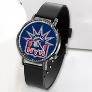 Onyourcases New York Rangers NHL Art Custom Watch Top Awesome Unisex Black Classic Plastic Quartz Watch for Men Women Premium with Gift Box Watches