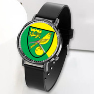 Onyourcases Norwich City FC Custom Watch Top Awesome Unisex Black Classic Plastic Quartz Watch for Men Women Premium with Gift Box Watches