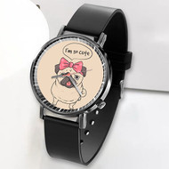 Onyourcases Pug Custom Watch Top Awesome Unisex Black Classic Plastic Quartz Watch for Men Women Premium with Gift Box Watches