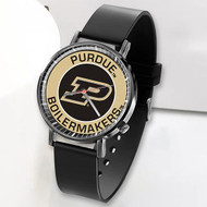 Onyourcases Purdue Boilermakers Custom Watch Top Awesome Unisex Black Classic Plastic Quartz Watch for Men Women Premium with Gift Box Watches