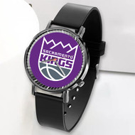 Onyourcases Sacramento Kings NBA Art Custom Watch Top Awesome Unisex Black Classic Plastic Quartz Watch for Men Women Premium with Gift Box Watches