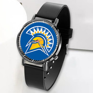 Onyourcases San Jose State Spartans Custom Watch Top Awesome Unisex Black Classic Plastic Quartz Watch for Men Women Premium with Gift Box Watches