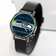 Onyourcases seattle seahawks Custom Watch Top Awesome Unisex Black Classic Plastic Quartz Watch for Men Women Premium with Gift Box Watches