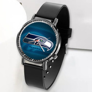 Onyourcases Seattle Seahawks NFL Custom Watch Top Awesome Unisex Black Classic Plastic Quartz Watch for Men Women Premium with Gift Box Watches