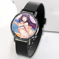 Onyourcases Sexy Hinata Hyuga Custom Watch Top Awesome Unisex Black Classic Plastic Quartz Watch for Men Women Premium with Gift Box Watches