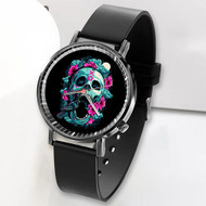 Onyourcases SKull 2 Custom Watch Top Awesome Unisex Black Classic Plastic Quartz Watch for Men Women Premium with Gift Box Watches