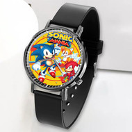 Onyourcases Sonic Mania Art Custom Watch Top Awesome Unisex Black Classic Plastic Quartz Watch for Men Women Premium with Gift Box Watches