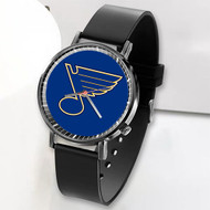 Onyourcases St Louis Blues NHL Custom Watch Top Awesome Unisex Black Classic Plastic Quartz Watch for Men Women Premium with Gift Box Watches