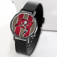 Onyourcases Tampa Bay Buccaneers NFL Custom Watch Top Awesome Unisex Black Classic Plastic Quartz Watch for Men Women Premium with Gift Box Watches