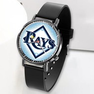 Onyourcases Tampa Bay Rays MLB Custom Watch Top Awesome Unisex Black Classic Plastic Quartz Watch for Men Women Premium with Gift Box Watches