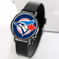 Onyourcases Toronto Blue Jays MLB Custom Watch Top Awesome Unisex Black Classic Plastic Quartz Watch for Men Women Premium with Gift Box Watches