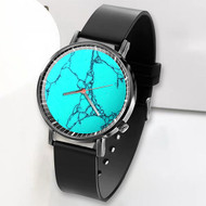 Onyourcases Turuoise Gemstone Custom Watch Top Awesome Unisex Black Classic Plastic Quartz Watch for Men Women Premium with Gift Box Watches