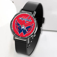 Onyourcases Washington Capitals NHL Art Custom Watch Top Awesome Unisex Black Classic Plastic Quartz Watch for Men Women Premium with Gift Box Watches