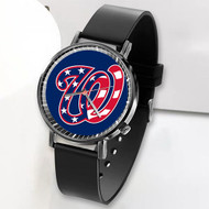Onyourcases Washington Nationals MLB Custom Watch Top Awesome Unisex Black Classic Plastic Quartz Watch for Men Women Premium with Gift Box Watches