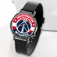 Onyourcases Washington Wizards NBA Custom Watch Top Awesome Unisex Black Classic Plastic Quartz Watch for Men Women Premium with Gift Box Watches