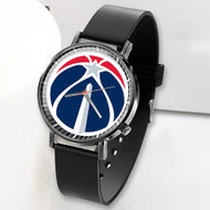 Onyourcases Washington Wizards NBA Art Custom Watch Top Awesome Unisex Black Classic Plastic Quartz Watch for Men Women Premium with Gift Box Watches