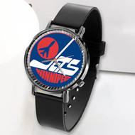 Onyourcases Winnipeg Jets NHL Custom Watch Top Awesome Unisex Black Classic Plastic Quartz Watch for Men Women Premium with Gift Box Watches