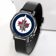 Onyourcases Winnipeg Jets NHL Art Custom Watch Top Awesome Unisex Black Classic Plastic Quartz Watch for Men Women Premium with Gift Box Watches