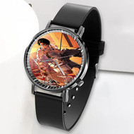 Onyourcases Attack on Titan Levi Art Custom Watch Awesome Top Unisex Black Classic Plastic Quartz Watch for Men Women Premium with Gift Box Watches