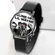 Onyourcases Blink 182 and Lil Wayne Custom Watch Awesome Top Unisex Black Classic Plastic Quartz Watch for Men Women Premium with Gift Box Watches