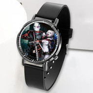 Onyourcases Deadshot And Harley Quinn from Suicide Squad Custom Watch Awesome Top Unisex Black Classic Plastic Quartz Watch for Men Women Premium with Gift Box Watches
