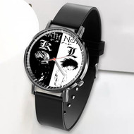 Onyourcases Death Note K and L Custom Watch Awesome Top Unisex Black Classic Plastic Quartz Watch for Men Women Premium with Gift Box Watches