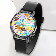 Onyourcases Eevee Evolutions Pokemon Custom Watch Awesome Top Unisex Black Classic Plastic Quartz Watch for Men Women Premium with Gift Box Watches