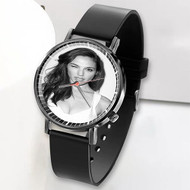 Onyourcases Gal Gadot Custom Watch Awesome Top Unisex Black Classic Plastic Quartz Watch for Men Women Premium with Gift Box Watches