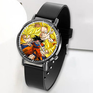 Onyourcases Goku Super Saiyan Transformation Dragon Ball Custom Watch Awesome Top Unisex Black Classic Plastic Quartz Watch for Men Women Premium with Gift Box Watches