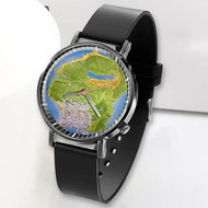 Onyourcases Grand Theft Auto 5 Map Custom Watch Awesome Top Unisex Black Classic Plastic Quartz Watch for Men Women Premium with Gift Box Watches