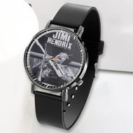 Onyourcases Jimi Hendrix Black and White Custom Watch Awesome Top Unisex Black Classic Plastic Quartz Watch for Men Women Premium with Gift Box Watches
