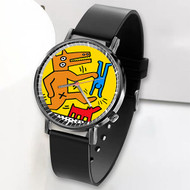 Onyourcases keith haring Custom Watch Awesome Top Unisex Black Classic Plastic Quartz Watch for Men Women Premium with Gift Box Watches