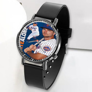 Onyourcases Pete Alonso MLB New York Mets Custom Watch Awesome Top Unisex Black Classic Plastic Quartz Watch for Men Women Premium with Gift Box Watches