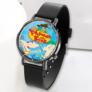 Onyourcases Phineas and Ferb Custom Watch Awesome Top Unisex Black Classic Plastic Quartz Watch for Men Women Premium with Gift Box Watches