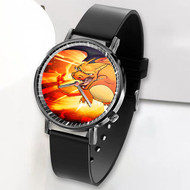 Onyourcases pokemon charizard Custom Watch Awesome Top Unisex Black Classic Plastic Quartz Watch for Men Women Premium with Gift Box Watches