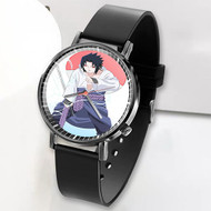 Onyourcases Sasuke Uchiha Naruto Custom Watch Awesome Top Unisex Black Classic Plastic Quartz Watch for Men Women Premium with Gift Box Watches