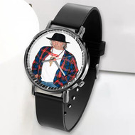Onyourcases Supreme x Neil Young White Box Custom Watch Awesome Top Unisex Black Classic Plastic Quartz Watch for Men Women Premium with Gift Box Watches